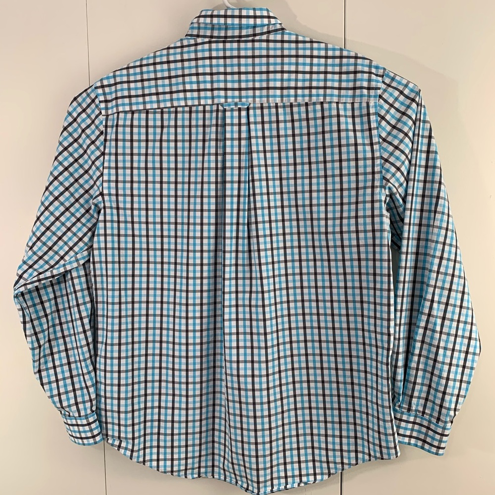 John Bartlett Consensus Large Checkered Shirt Blue - image 5